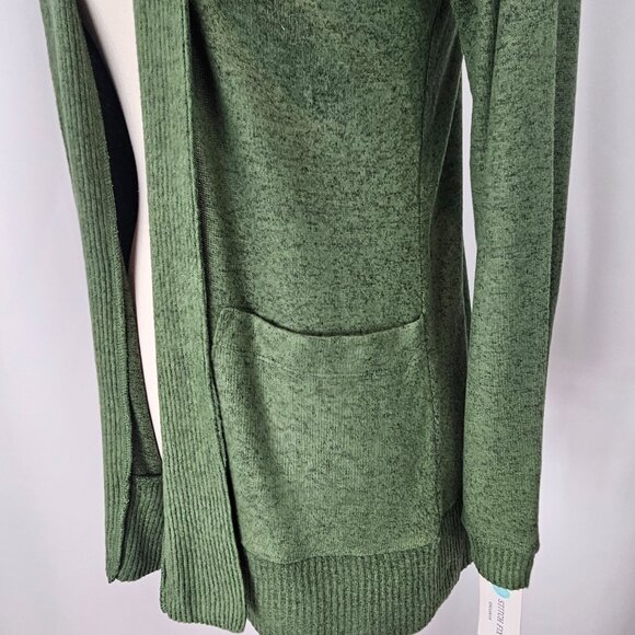 Bobeau Women's Green Open Front Long Sleeve Lightweight Cardigan Size PS NWT - Picture 5 of 15
